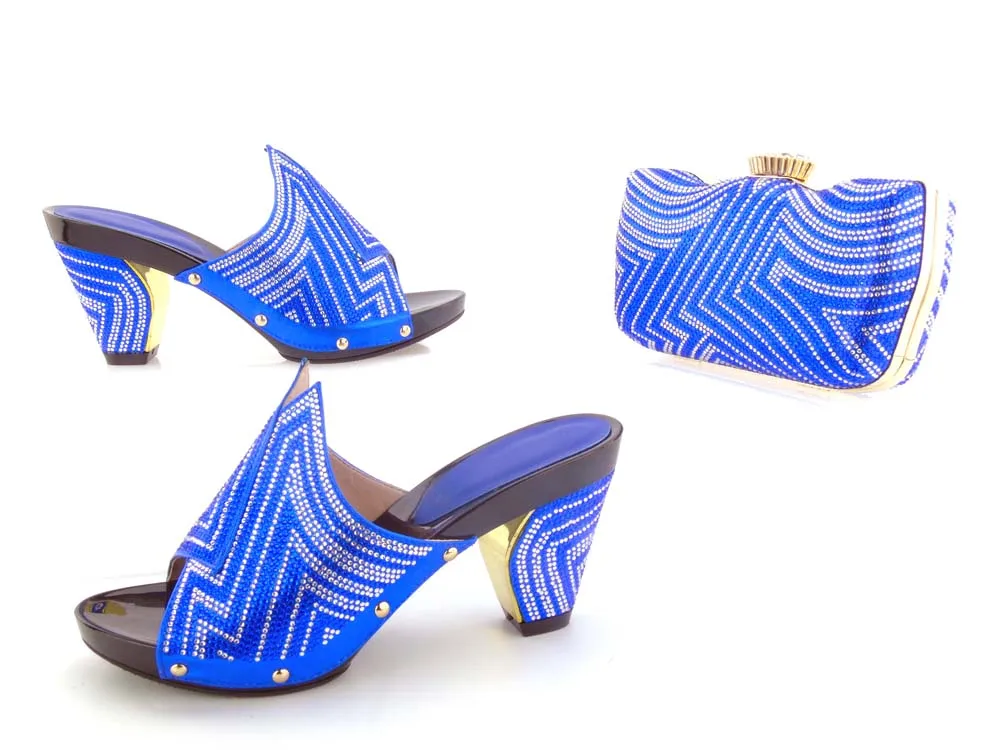 

2017 women shoes with matching clutches bag free shipping royal blue african shoes and bag set matchings BCSB0042