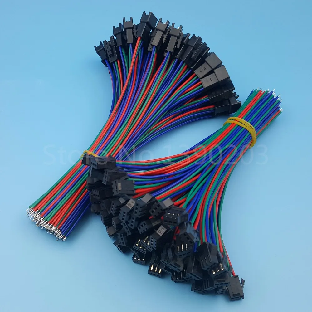 50 пар SM 3Pin шаг 2 54 мм мужской и женский 15 см 22AWG провод разъем для Светодиодный