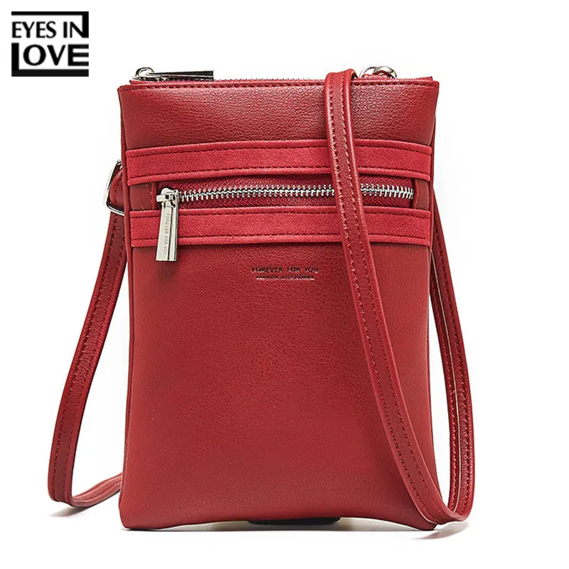 2019 NEW Women Small Shoulder Bag Many Department Phone Pocket Leather Women&#39;s Crossbody ...