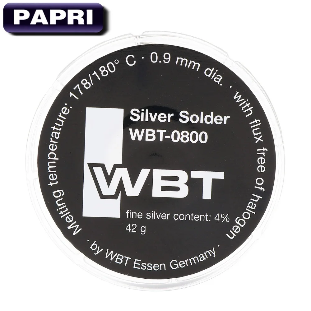 PAPRI 1 рулон/42 г WBT 0800 0 9 мм 4% Ag серебряного припоя Германия припой проволока для