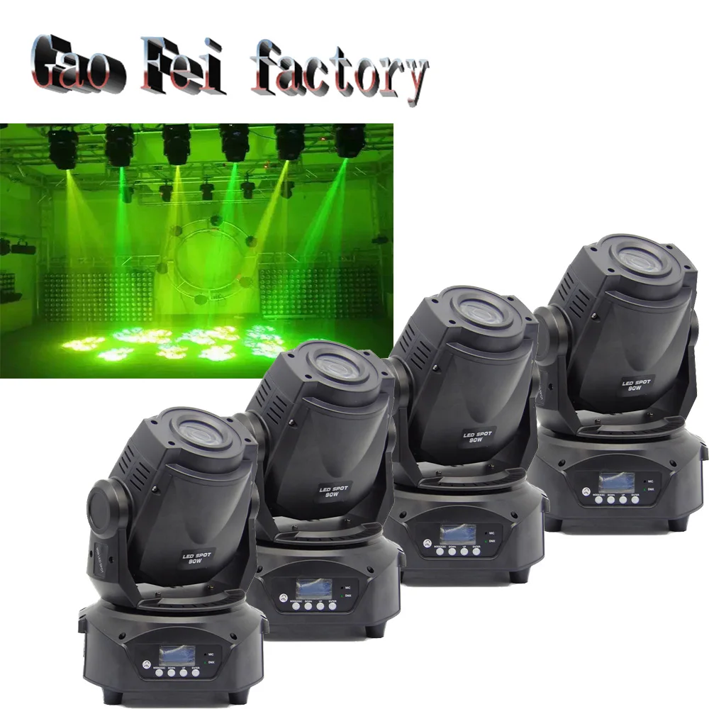 

4 Pcs/lot Factory Price 8 Gobo 3 Face Prism 90W Led Moving Head Light With CE RoHS for Ourdoor Bar Stage
