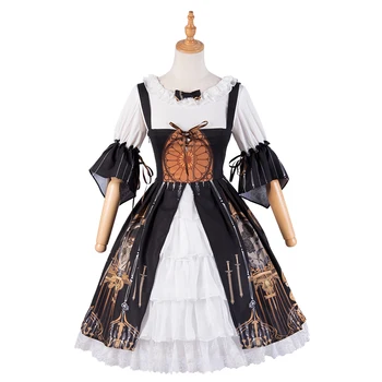 

Lolita Cosplay Devil Tears Jsk with Shirt Inside Victorian Dress Sweet Dress Tea Party Gothic Dress Black