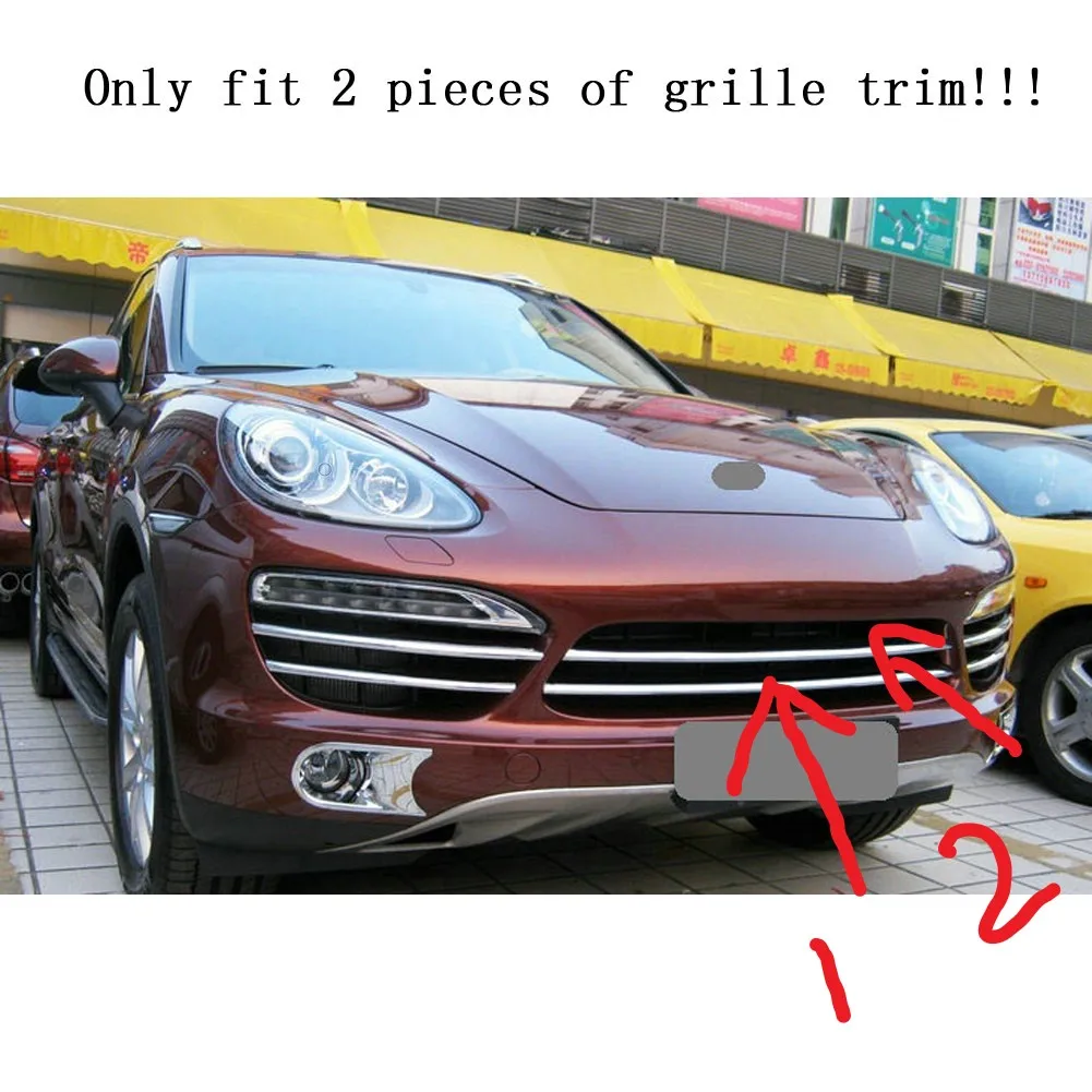 Подгонка на переднюю решетку для Porsche Cayenne 2011 2014 сетчатая декоративная наклейка