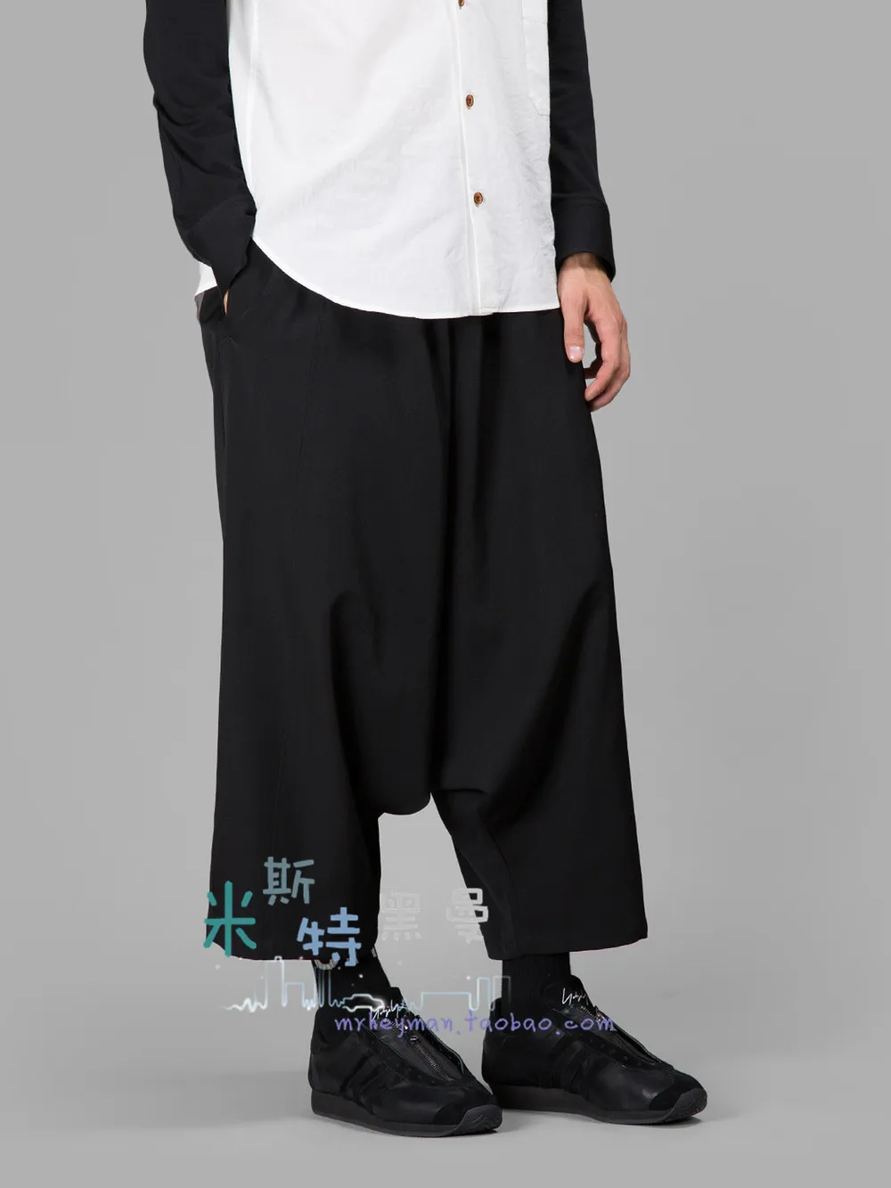 

27-46 New 2023 Men's Clothing GD Hair Stylist Fashion Wide Leg Pants Retro Loose Low Crotch Pants Plus Size Costumes