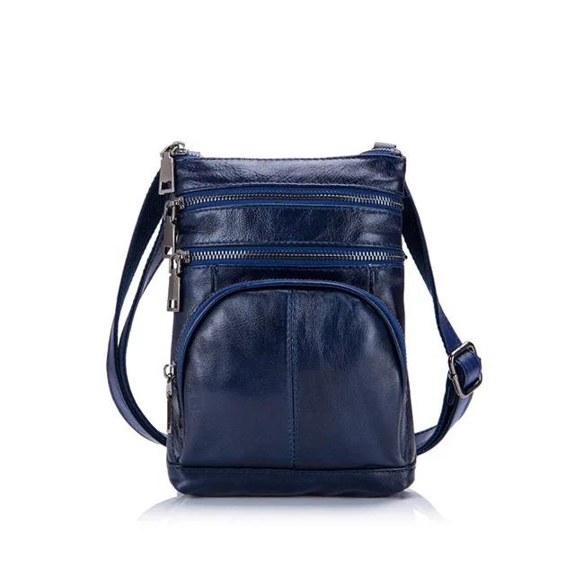 Уникальный дизайн, натуральная кожа, женские сумки-мессенджеры, Повседневная Натуральная Воловья кожа, сумка через плечо, маленькая милая модная женская сумка - Цвет: blue