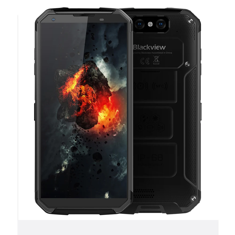 Blackview BV9500 беспроводной зарядный телефон 4 Гб 64 Гб IP68 водонепроницаемый аккумулятор 10000 мАч 16 МП 2 камеры Восьмиядерный 5,7 ''FHD Android 8,1