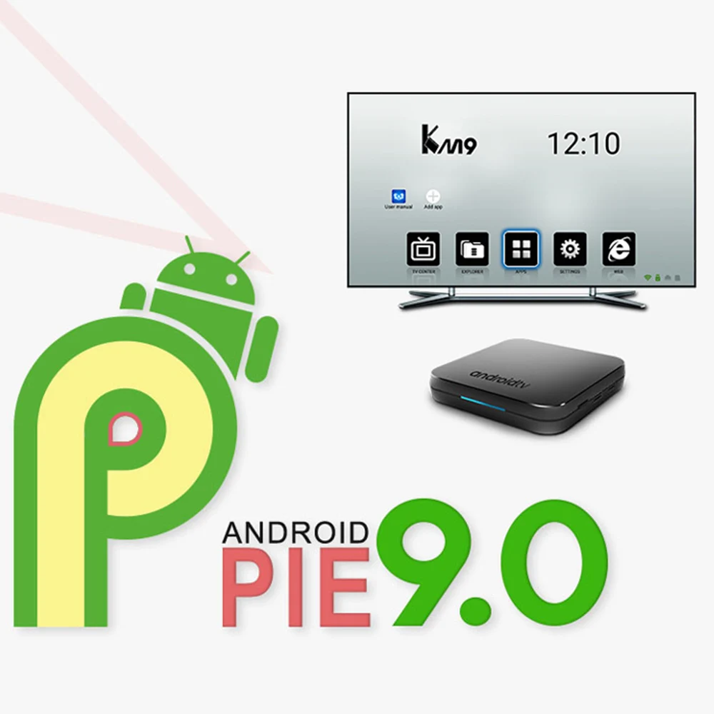 IPTV France Arabic KM9 Android 9.0 Smart Tv Box 4G 32G/64G 1 Month IPTV Belgium Morocco Netherlands Turkey Algeria French IP TV