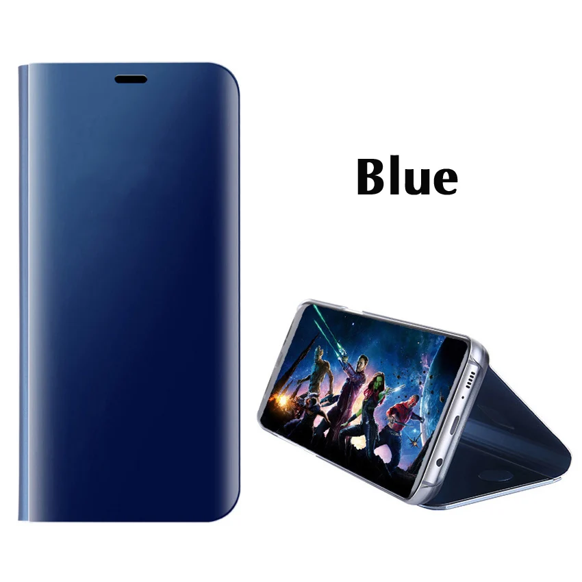 Чехол-раскладушка кожаный чехол для телефона для samsung Galaxy S6 S7 Edge Note 5 Note5 S 6 7s 7edge 6edge фотоаппаратов моментальной печати 7 S SM-G920F SM-G925F SM G930F G935F - Цвет: Blue