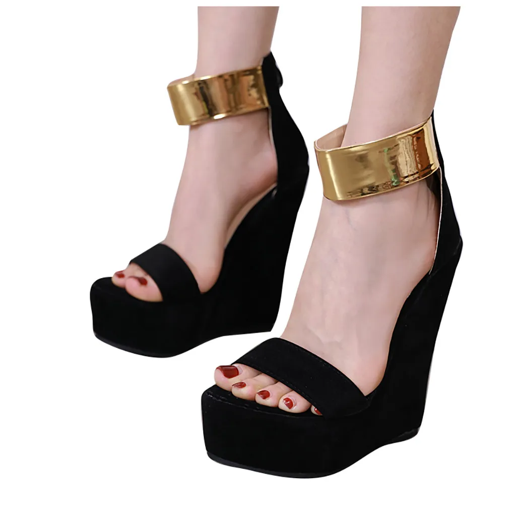 

Women's fashion sandalias mujer 2019 Platform High-Heeled Round Toe Sandals Party Shoes Sandals Plus Size dropshipping