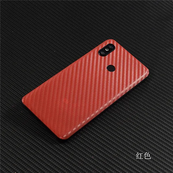 3D углеродное волокно кожи пленка обёрточная Бумага Телефон задняя паста наклейка для XIAOMI Mi9/Mi8 SE/Mix 2 S/MIX3/Redmi 7/K20 Pro/Note 5 Pro - Цвет: Красный