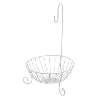 

Metal Kitchen Fruit Basket with Detachable Banana Holder Hook