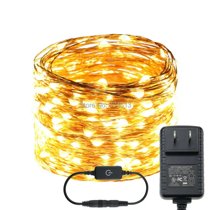 20M 200LEDs Christmas LED Fairy String Lights Corded Copper Wire Touch