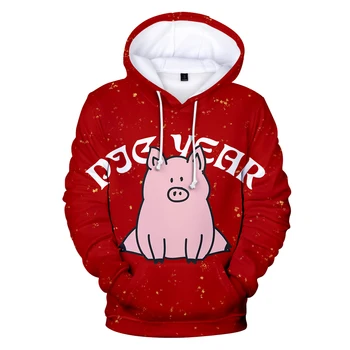 

New hot sale Frdun Tommy Lucky Pig Cartoon 3D print Hoodies Sweatshirts 2019 Male Female Long Sleeve Festive Couple streetwear