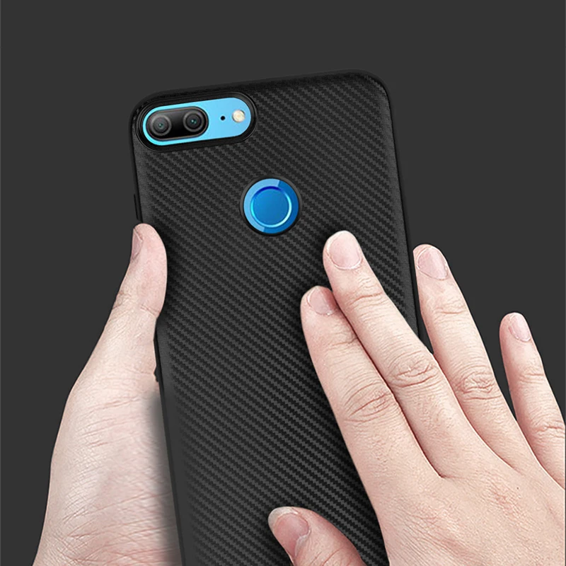 carbon fiber silicone case huawei honor 9 lite (6)