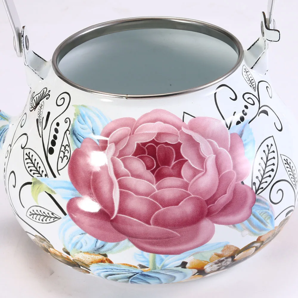  1.5L Enamel Kettle Dinerware Teapot Kitchen Tools Kettle Samovar Electric Kettle Tea Pots with Flow - 32841646421