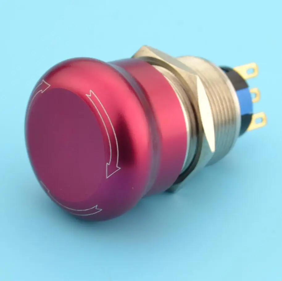 

19mm mounting metal emergency stop switch e-stop push button switches