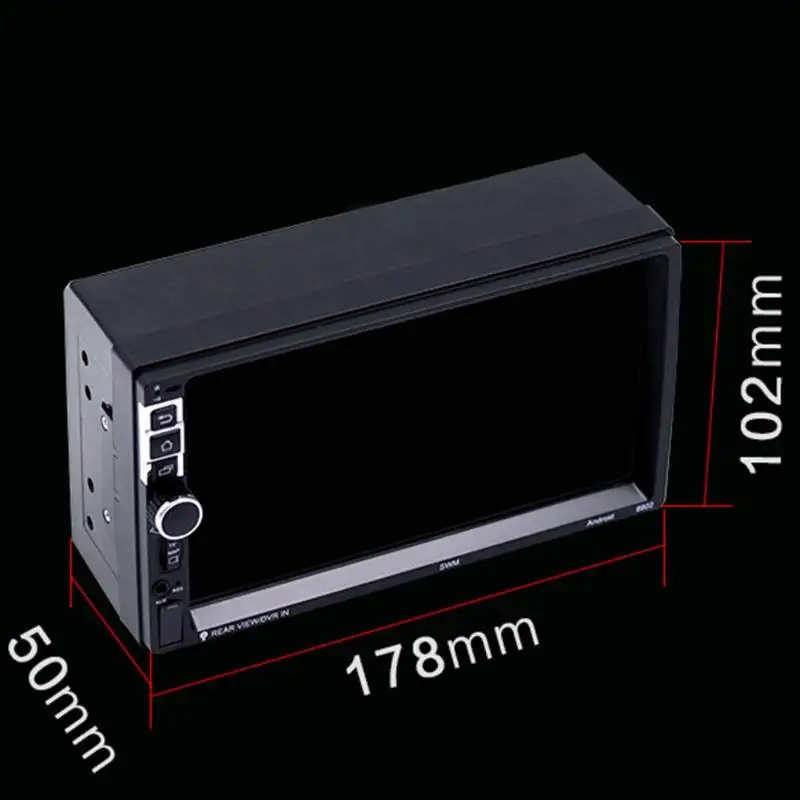 Sale 7in 2Din Quad-core Android OS Car Stereo MP5 Player GPS Navigator 1G+16G BT Music Player FM Radio Auto Audio WiFi Mirrorlink TFT 17