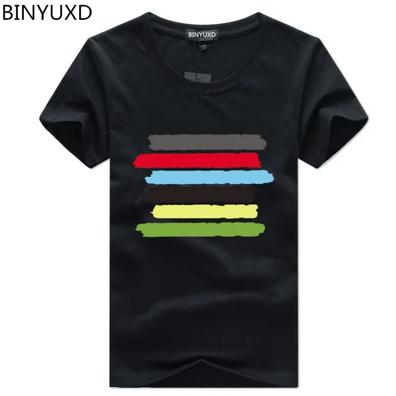 

BINYUXD High-quality Striped Clothes Men T-Shirt Short Sleeve Solid Casual 5XL Homme Tee Shirt Summer Style Printing T Shirts