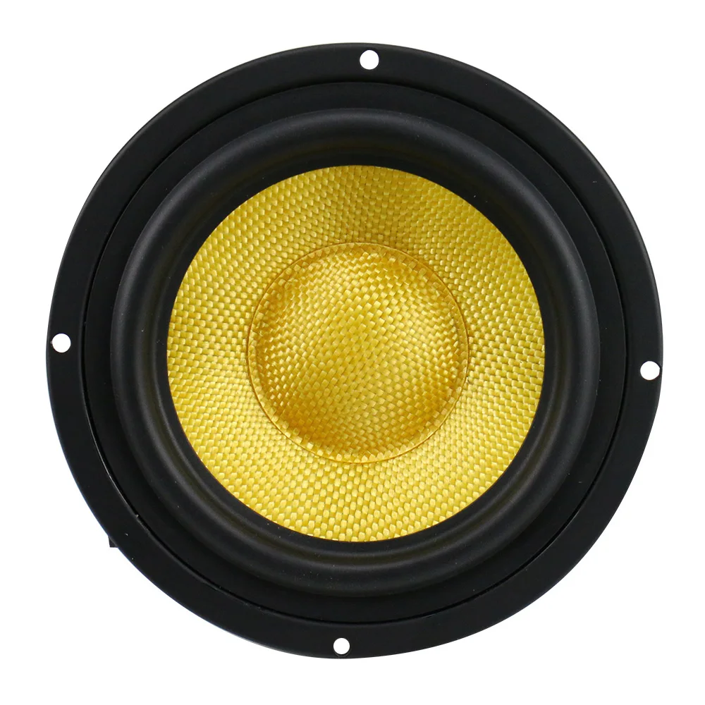 GHXAMP 5.25 inch 148mm Yellow Fiber glass Mid-Bass Speaker Unit 4Ohm 40W-100W Home Theater Mediant Woofer Bookshelf DIY 1pc