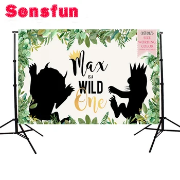 

7x5ft The Wild Things Birthday Party for Children Custom Photo Studio Backdrop Background Vinyl 220x150cm