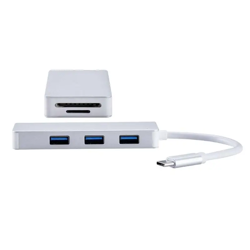 5в1 type C до 3 портов USB 3,0 концентратор SD/TF/micro SD кард-ридер для Macbook ноутбука samsung S9 S8 huawei mate 20/10 Android