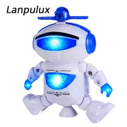 Lanpulux танцующий робот, детский ночник, креативная вращающаяся музыкальная игрушка со светодиодом, новинка, осветительные приборы для детей