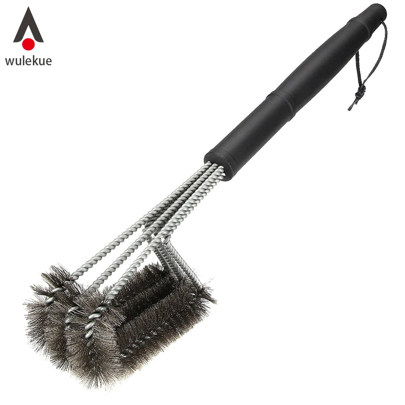 

Non-stick Barbecue Grill BBQ Brush Stainless Steel Cleaning Brushes With Handle Cooking BBQ Tools Supplies