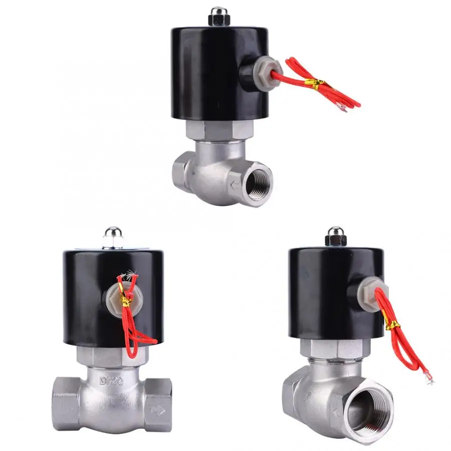 

Stainless Steel Two-way Normally Closed Solenoid Valve For Air Water Steam
