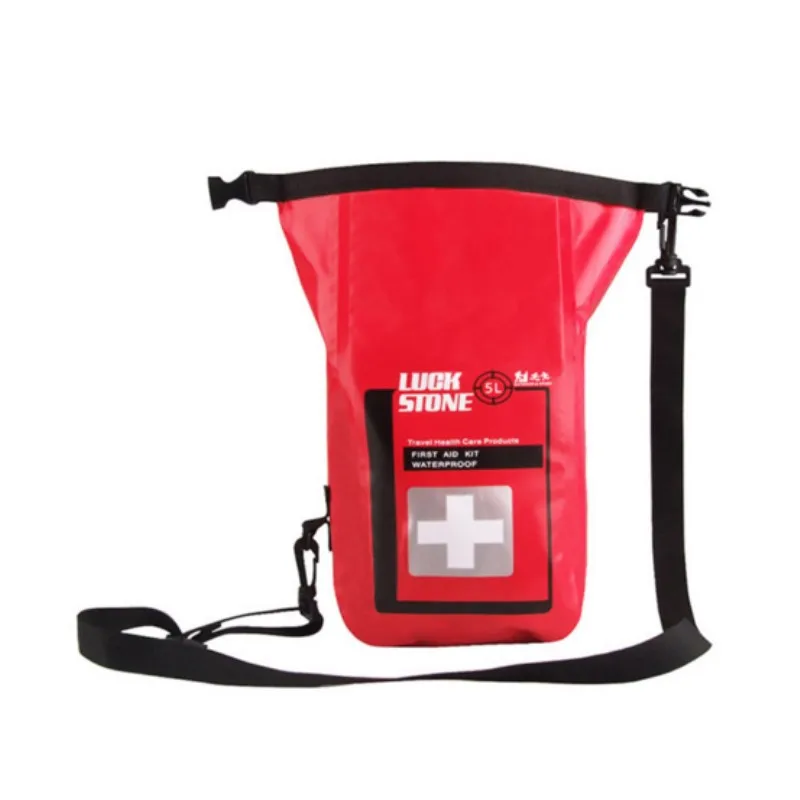 Paquete de primeros auxilios 5L PVC impermeable bolsa de senderismo de Río bolsa de viaje al aire libre Camping médico Kit de primeros auxilios Paquete de deriva