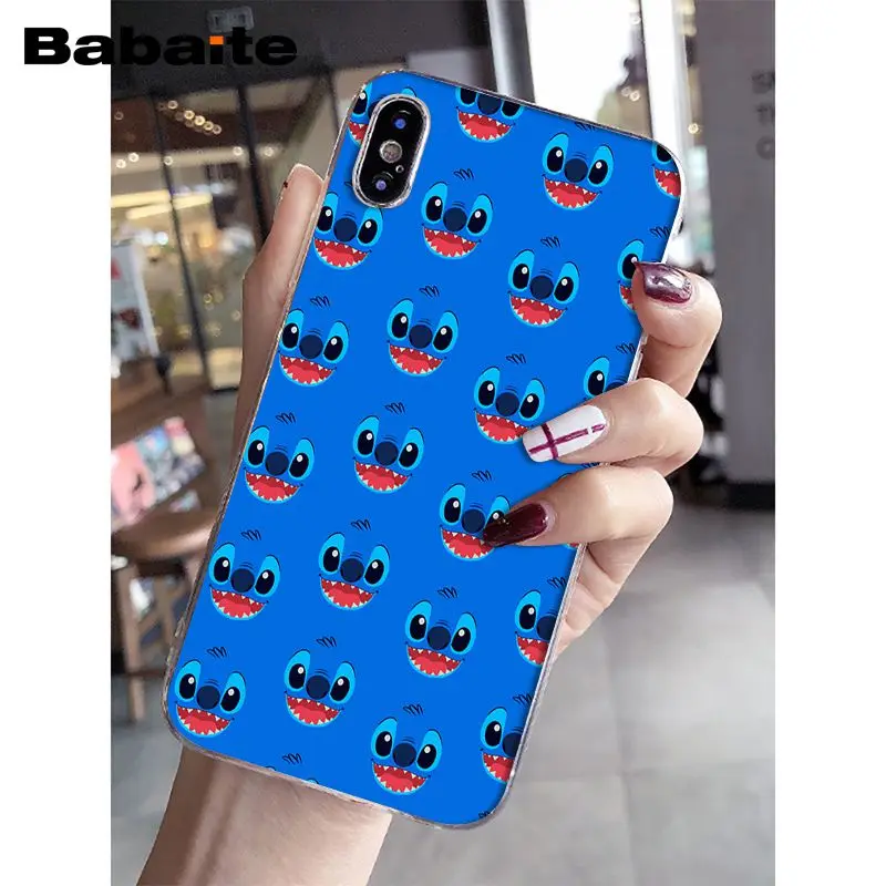 Babaite Love Cartoon Stitch клиент высокое качество чехол для телефона для iPhone 8 7 6 6S Plus 5 5S SE XR X XS MAX Coque Shell