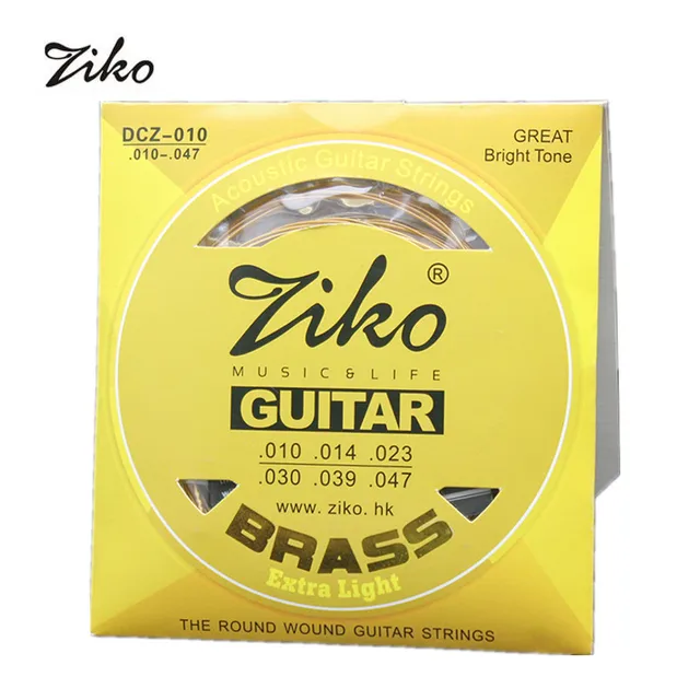 Ziko Acoustic Guitar Strings 010 011 012 Silver Phosphor Bronze Brass 6