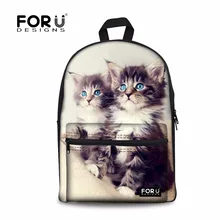 Forudesigns/Винтажные женские парусиновые Sacs à DOS с животное кошка печати Школьный рюкзак для колледжа студенческие повседневные Mochila ранцы