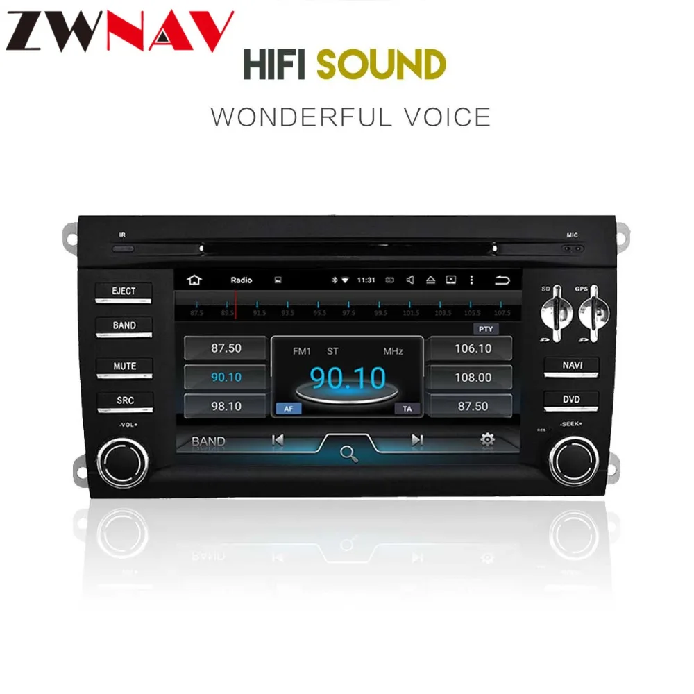 Excellent With Optical Fiber Decoder Android 8.0 Car DVD Player for Porsche Cayenne 2003-2010 With GPS navigation BT Head unit Radio Wifi 2