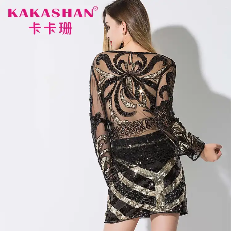 STUNNING ALL OVER HEAVY BLING FLORAL MESH SEQUIN