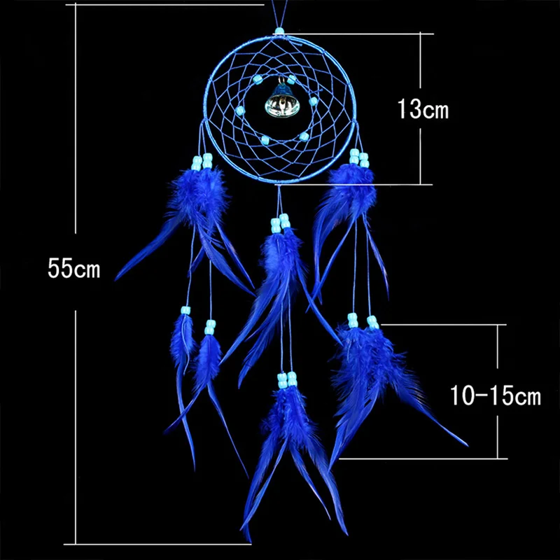 Белый/синий/фиолетовый перо Ловец снов с бисером для дома настенный украшения Хранитель снов ручной работы талисман подарки