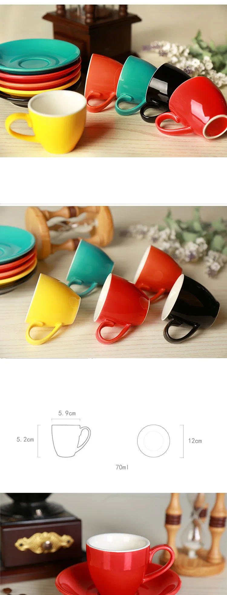 Jia-gui luo 1 может рекламировать! 70 мл/80 мл, высококачественный набор керамических кофейных чашек, простой европейский капучино