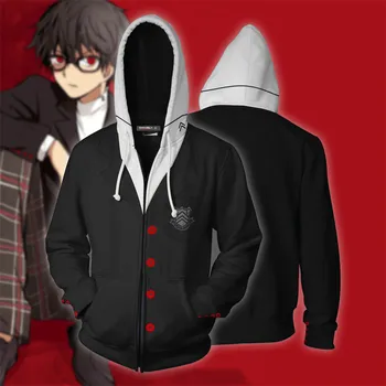 

Anime Persona 5 Akira Kurusu Ren Amamiya Cosplay Costume 3D Print Hoodies Man Woman Casual Zipper Jacket Sweatshirt