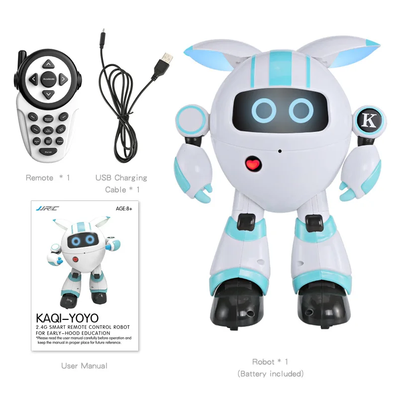 Newest JJRC R14 Intelligent Radio Control Round Robots Toys Smart Programable Humanoid for Kids Educational Robot kit