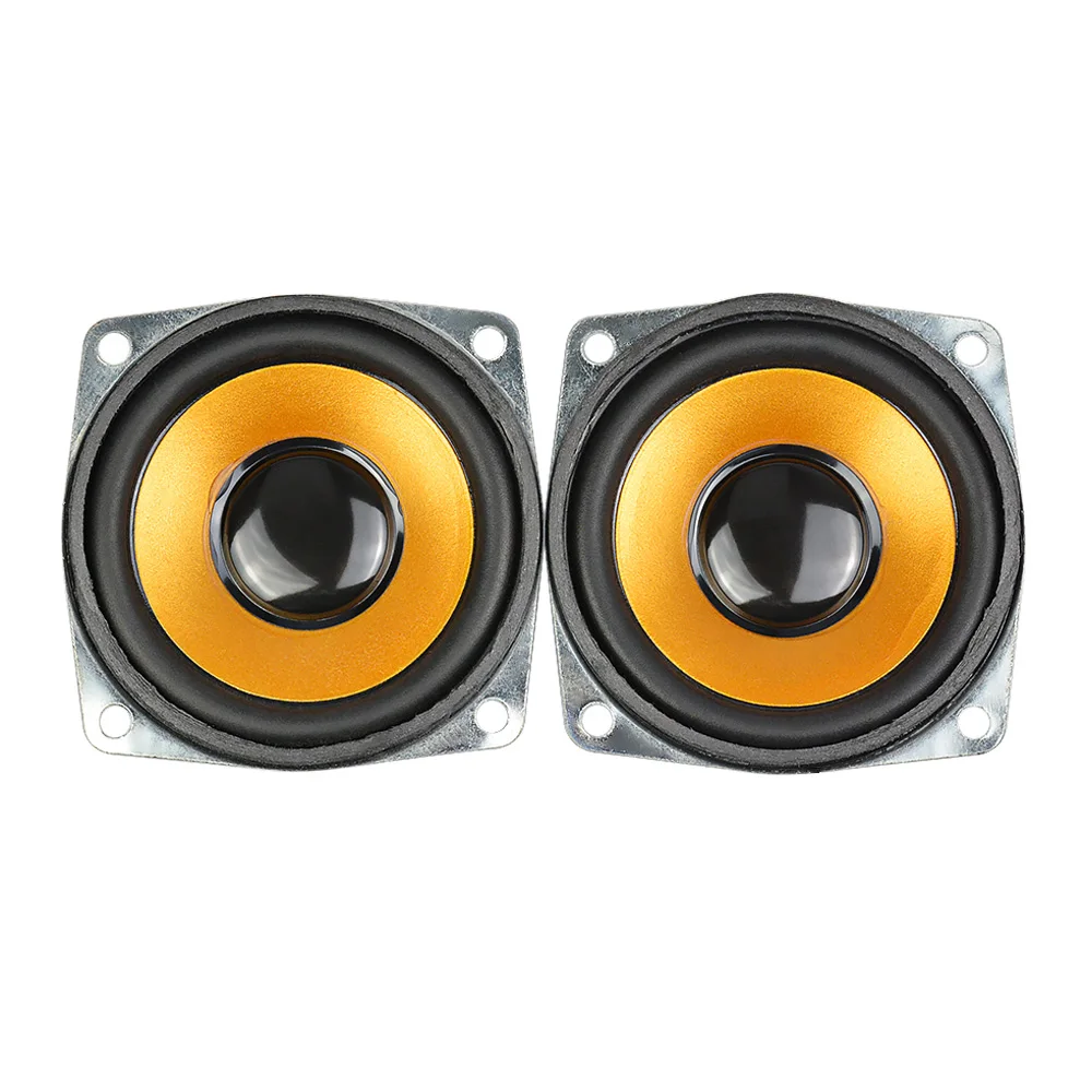 AIYIMA 2PCS 4ohm 5W Audio Speaker 2.5 inch 66mm Full Range Rubber Cone Altavoz Square loudSpeaker DIY Home Theater Sound System