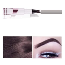 Водостойкая натуральная долговечная 4 кончика жидкая краска для бровей Тату-ручка оттенок Косметика для макияжа