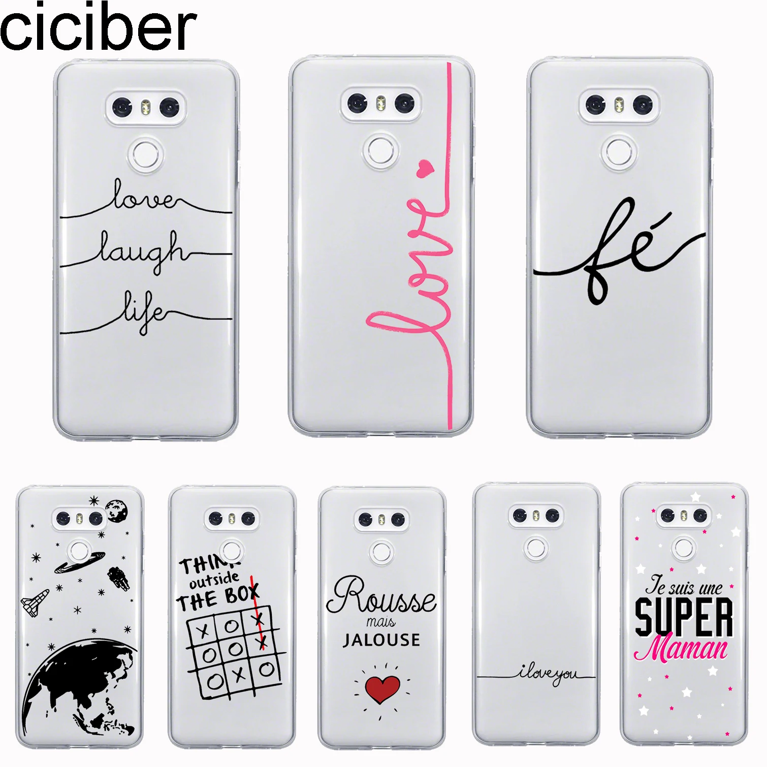 Ciciber для LG G7 G6 G5 V40 V35 V30 V20 ThinQ чехлы телефонов K8 K10 2017 2018 K9 K11 Plus мягкий TPU чехол с