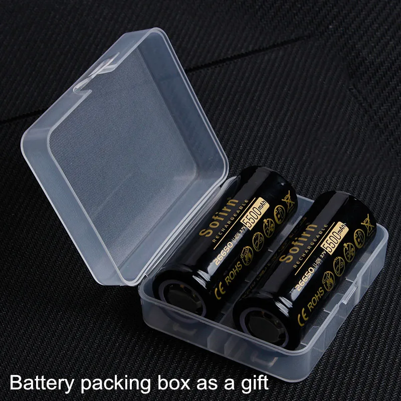 Sofirn 3 7 V 26650 5500mAh батарея 5C литиевая высокой емкости для светодиодных