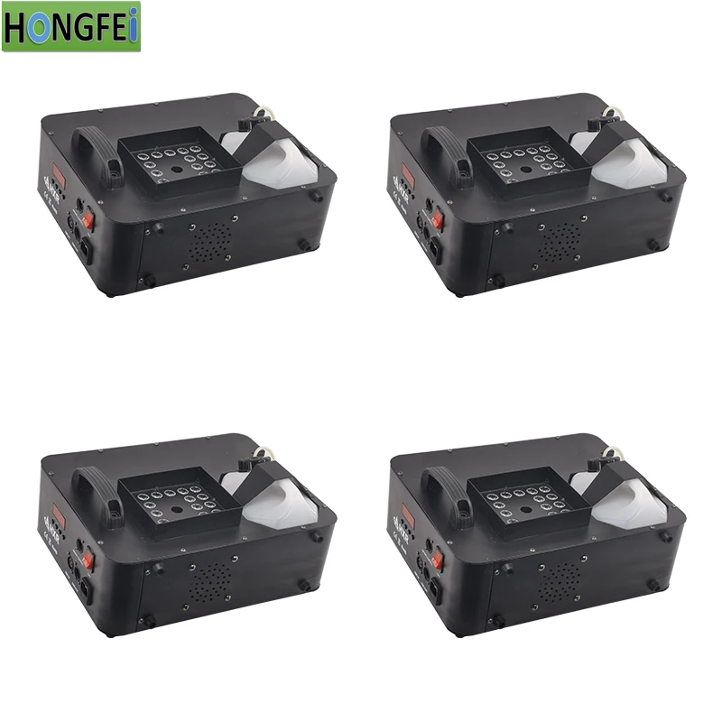 

4 pieces /1500w led smoke machine 24x3w rgb 3in1 remote dmx512 Constant temperature fog machine