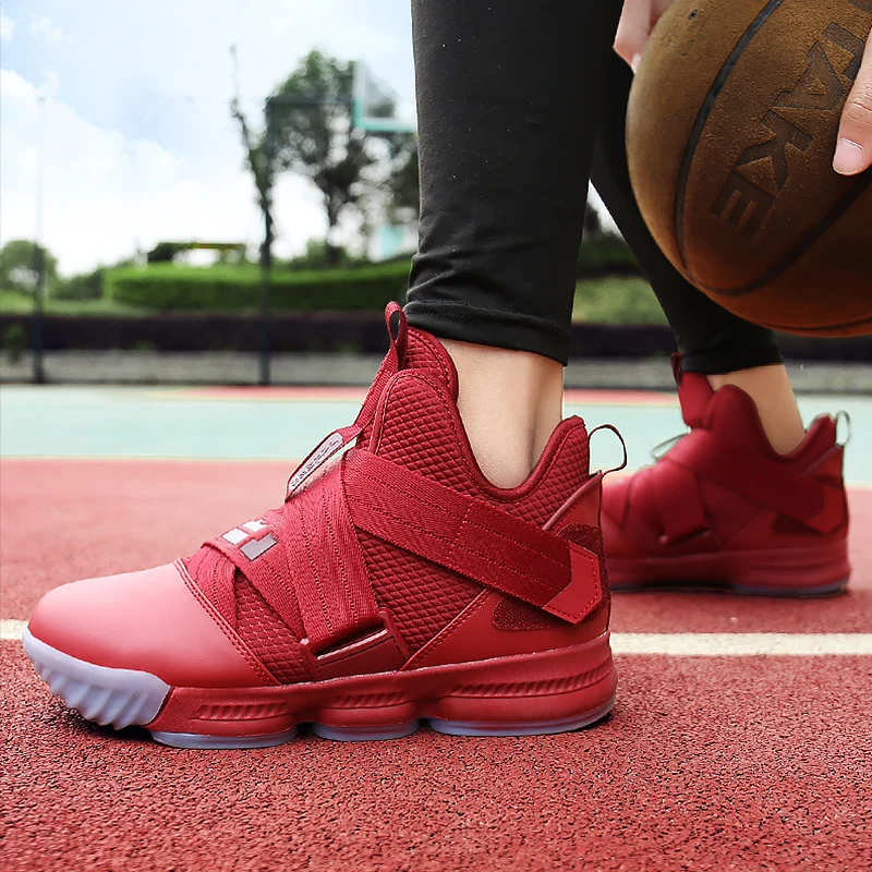 

Fashion Red Sneakers For Women Summer Wedges Large Size 43-45 Hook Loop High Top Shoes For Girls Solid Espadrille Femme