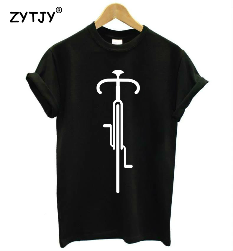 خطوط الدراجة الدراجات طباعة المرأة الزى عارضة القطن محب مضحك تي شيرت لل فتاة الأعلى المحملة BA-92 نعرفكم هبوط السفينة