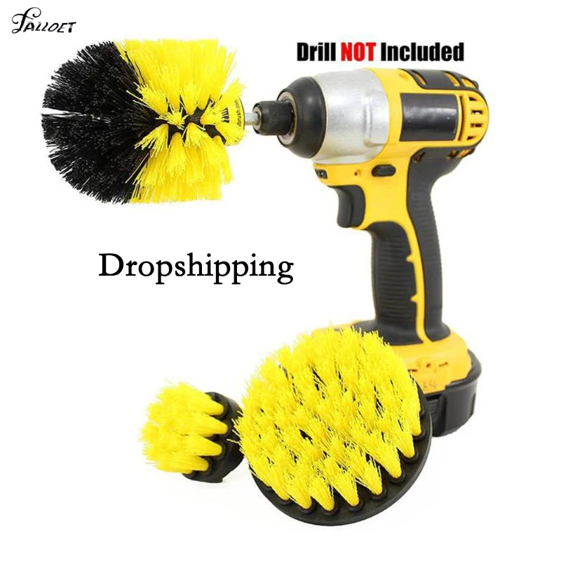 

3pcs Power Scrubber Brush Set For Bathroom Drill Scrubber Brush For Cleaning Cordless Drill Attachment Kit Power Scrub Brush