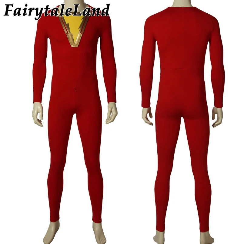 Shazam! Movie Cosplay Costume - Custom Made Halloween Superhero Jumpsuit Fancy Dress image 3