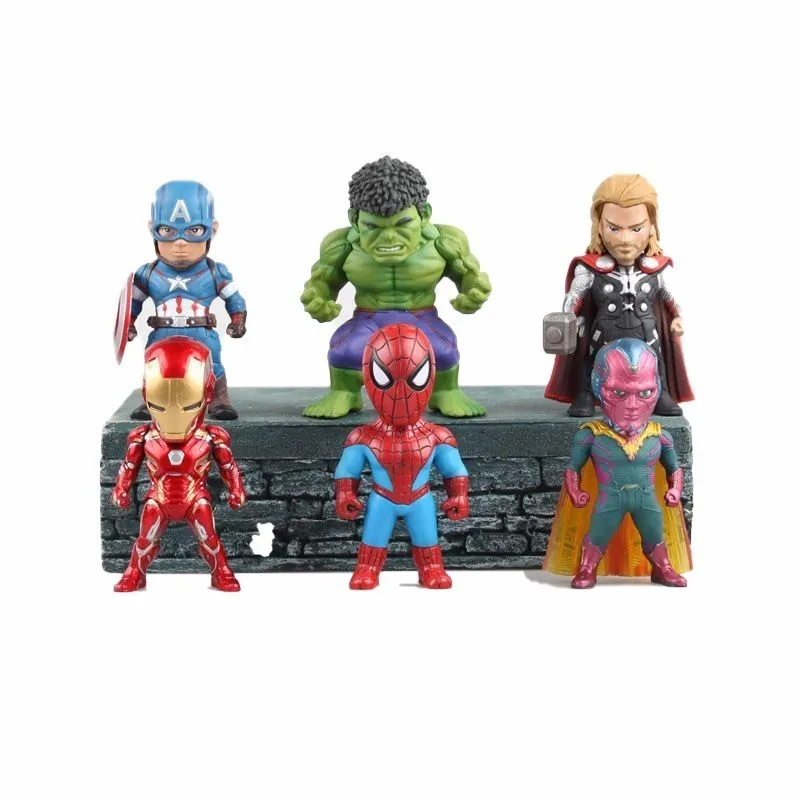 

Marvel Legends Toys Q Version iron man hulk thor 8.5cm Pvc Movie Avengers Model Action Figures Collectible Doll Gift Figma