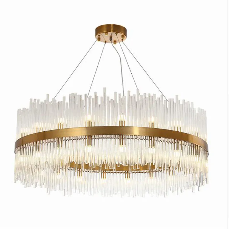 

Luxury crystal Pendant Light Gold Shimmer crystal Led Fixtures Hanging Pendant Light Living Room Lamp Suspend Lamp