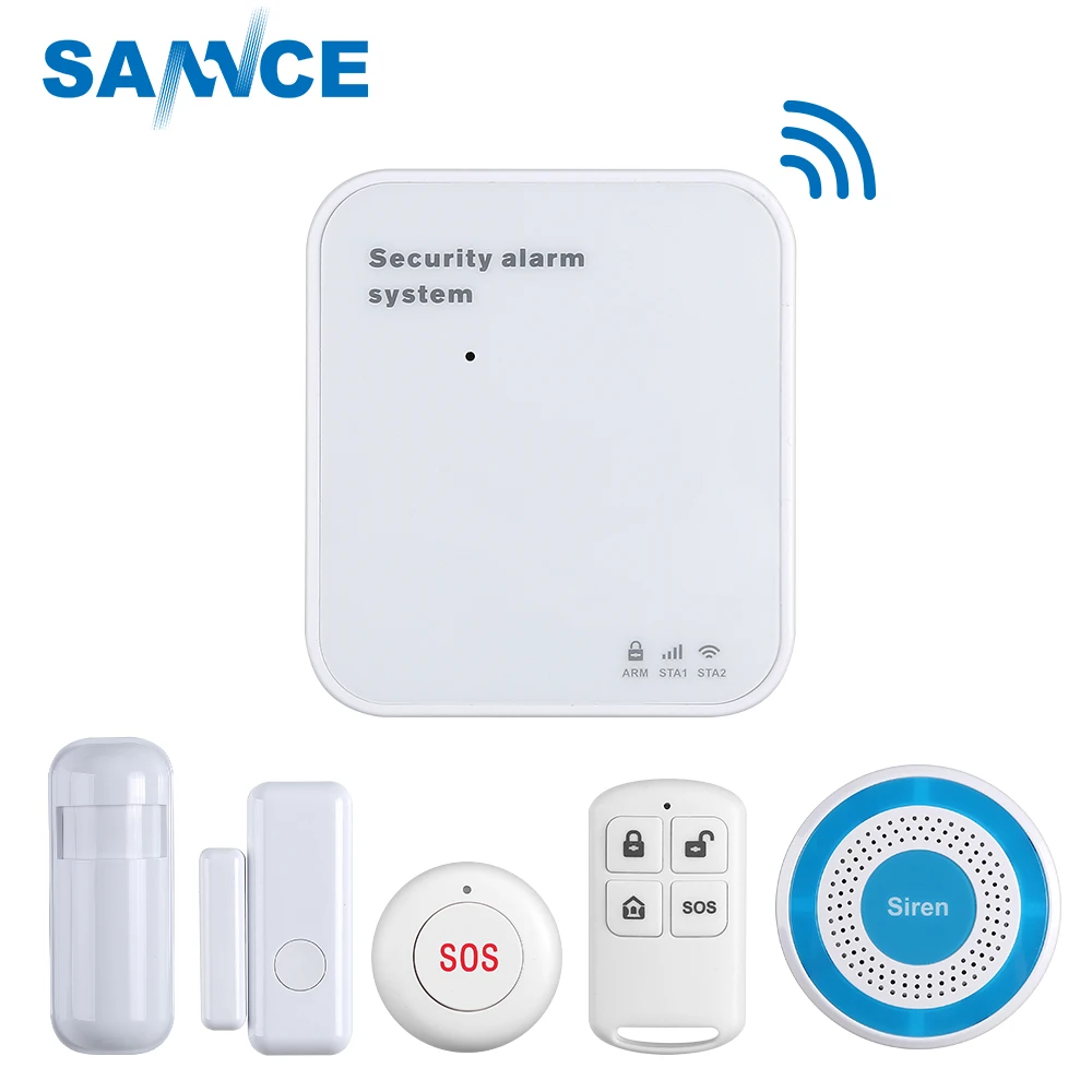 Беспроводная домашняя охранная сигнализация SANNCE Wi Fi GSM GPRS комплект сделай сам